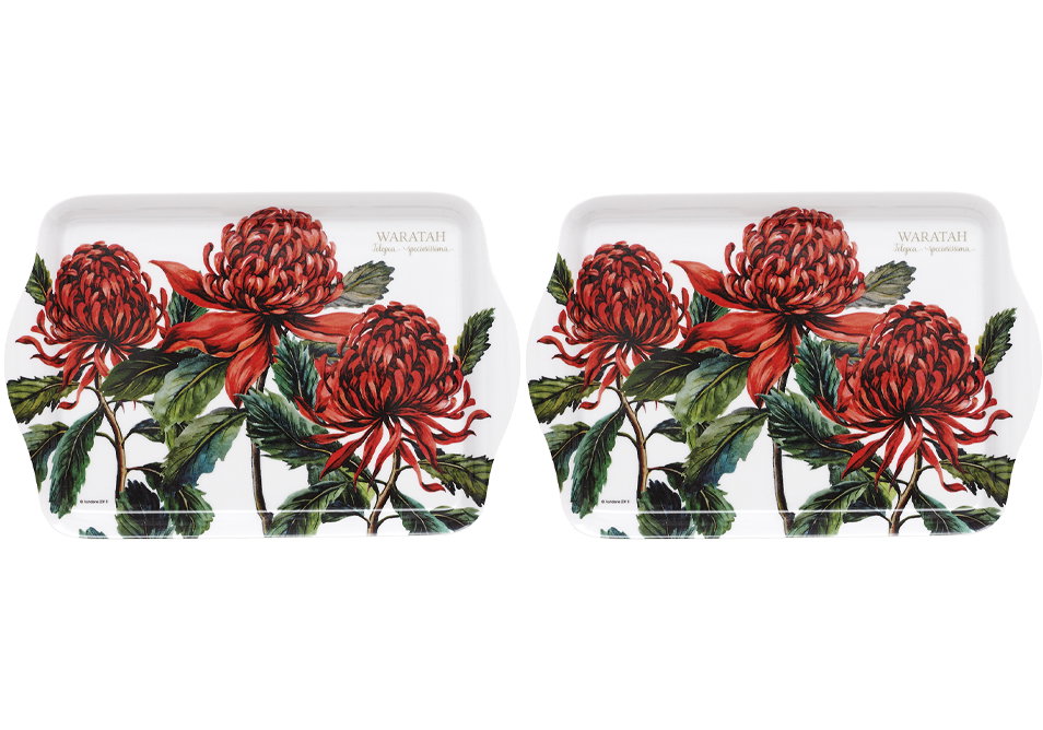 Ashdene Aus Floral Emblems Waratah 2pk Scatter Tray