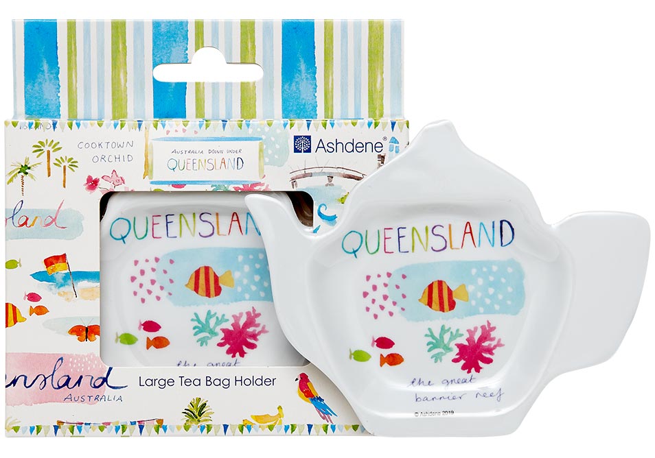 Ashdene Australia Down Under Qld Large Tea Bag Holder
