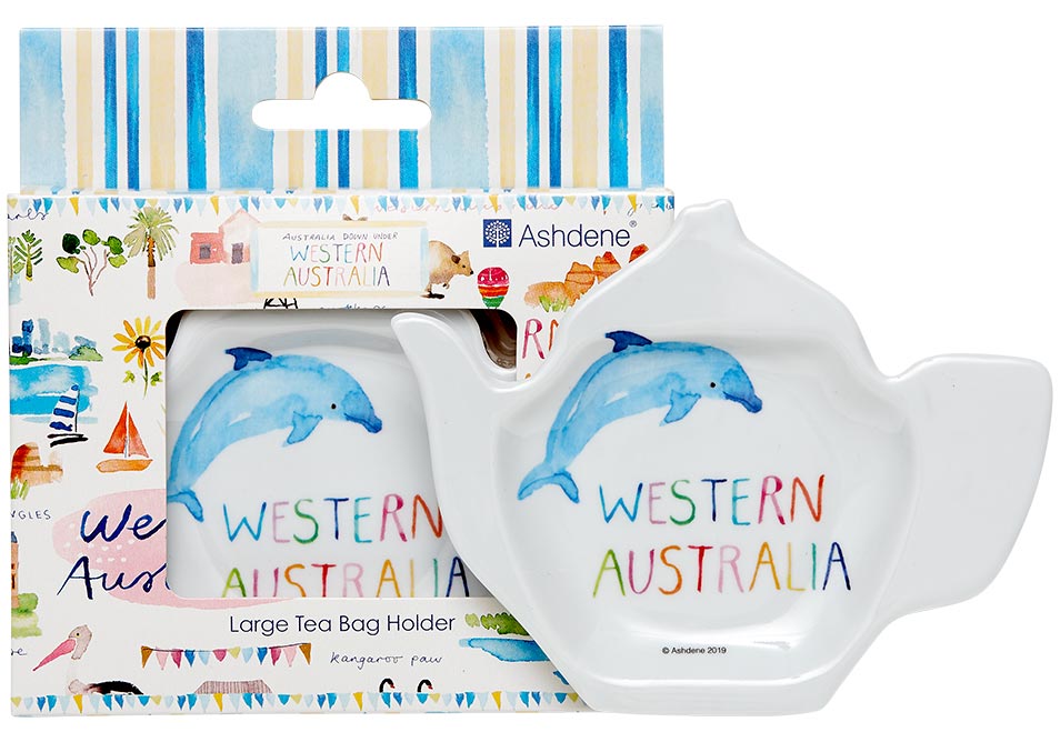 Ashdene Australia Down Under WA Large Tea Bag Holder