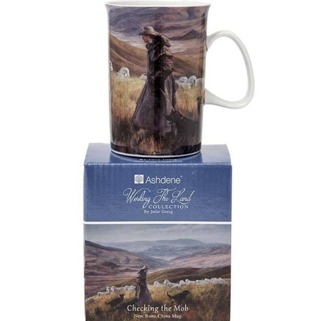 Ashdene Working the Land Checking the Mob Mug