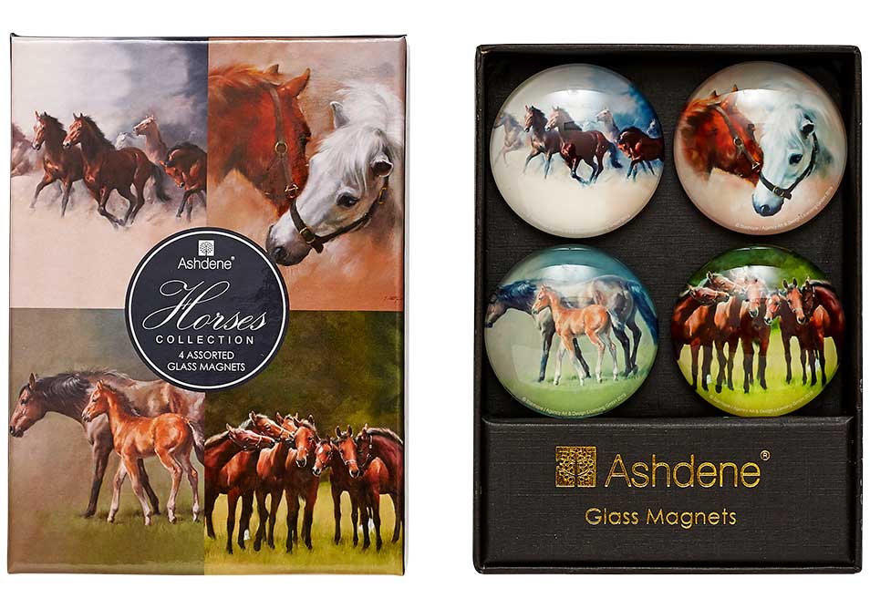 Ashdene Horses 4pk Magnet