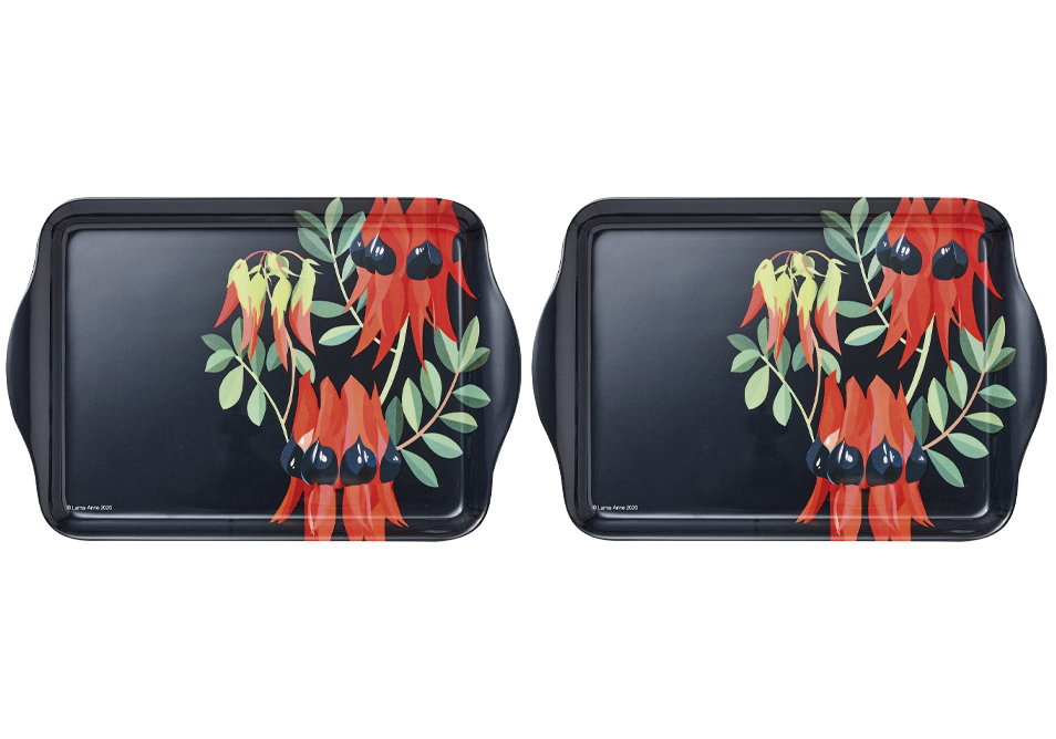 Ashdene Native Grace Sturts Desert Pea 2pk Scatter Tray