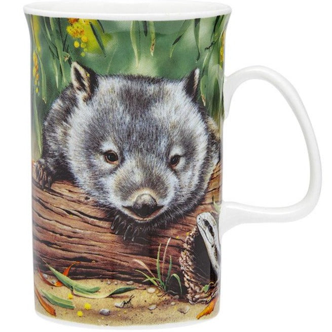 Ashdene Fauna of Aus Wombat & Lizard Can Mug