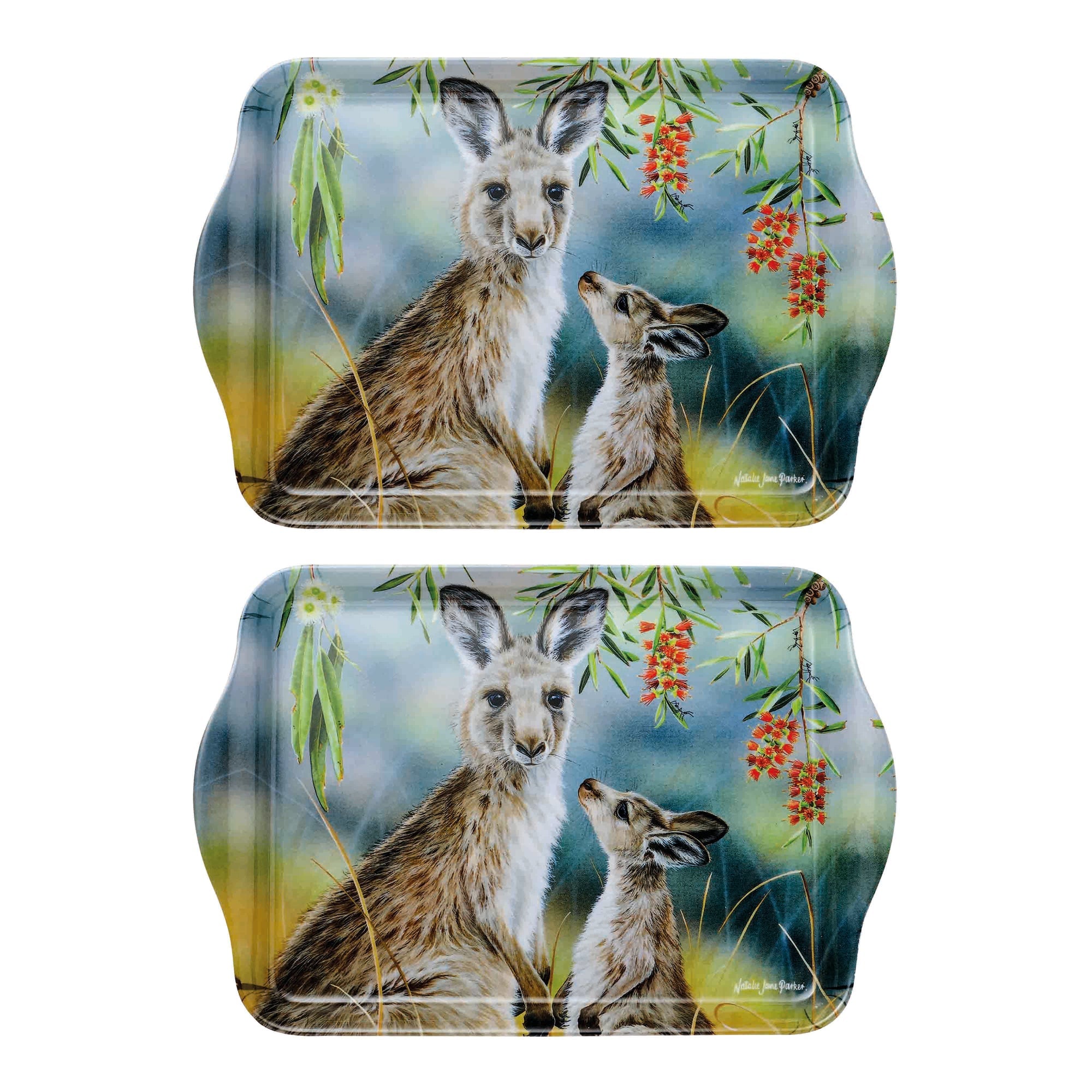 Ashdene Fauna of Aus Kangaroo & Joey 2pk Scatter Tray