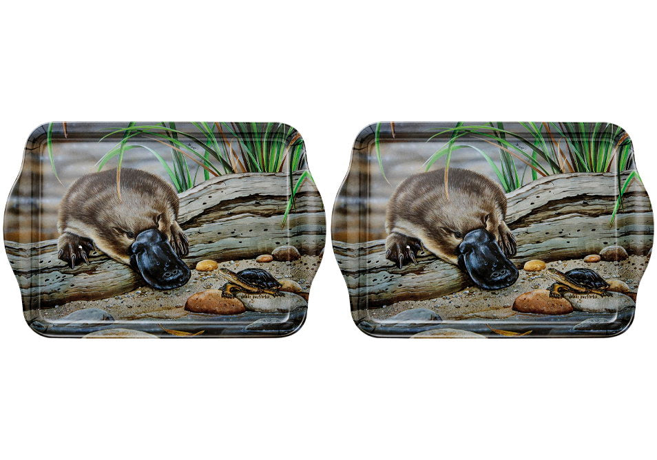 Ashdene Fauna of Aus Platypus & Turtle 2pk Scatter Tray