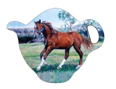 Ashdene Beauty of Horses Cantering Spirit Tea Bag Holder