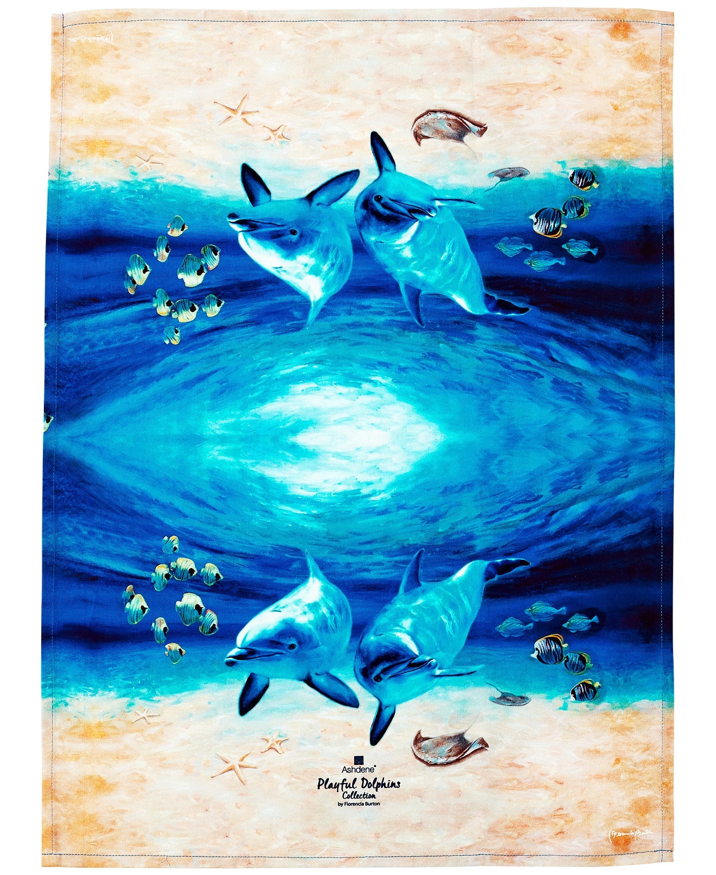 Ashdene Playful Dolphins Underwater Buddies Kitchen Towel