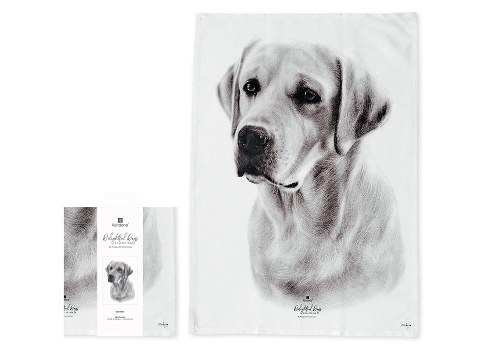 Ashdene Delightful Dogs Labrador Kitchen Towel