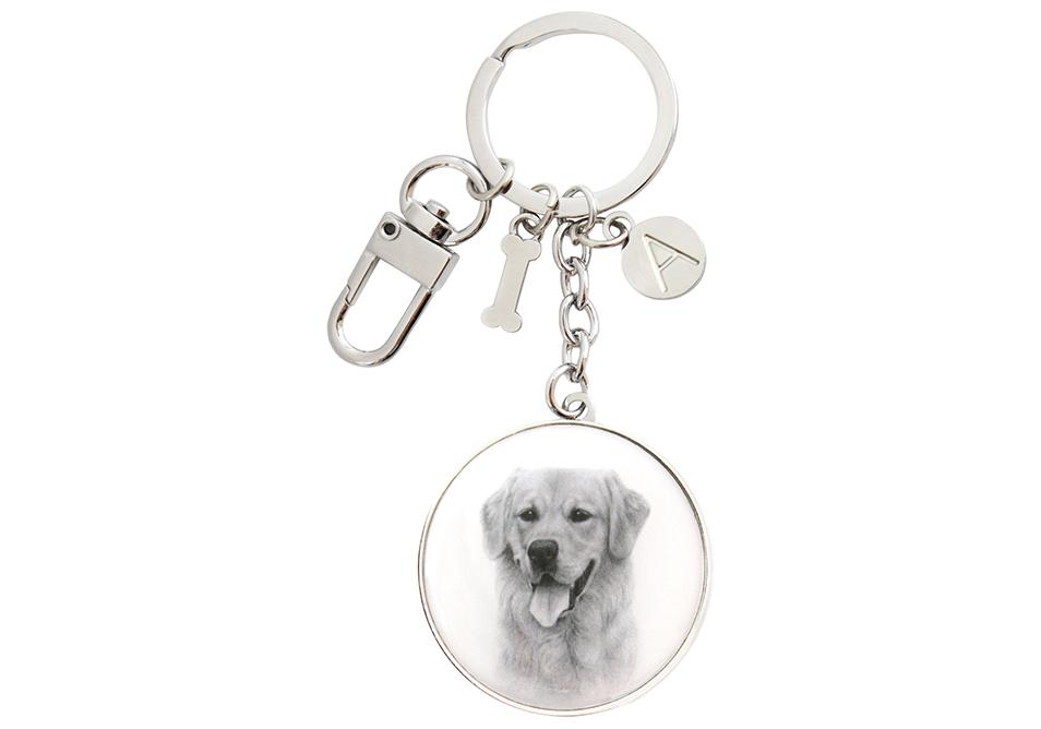 Ashdene Delightful Dogs Golden Retriever Keyring