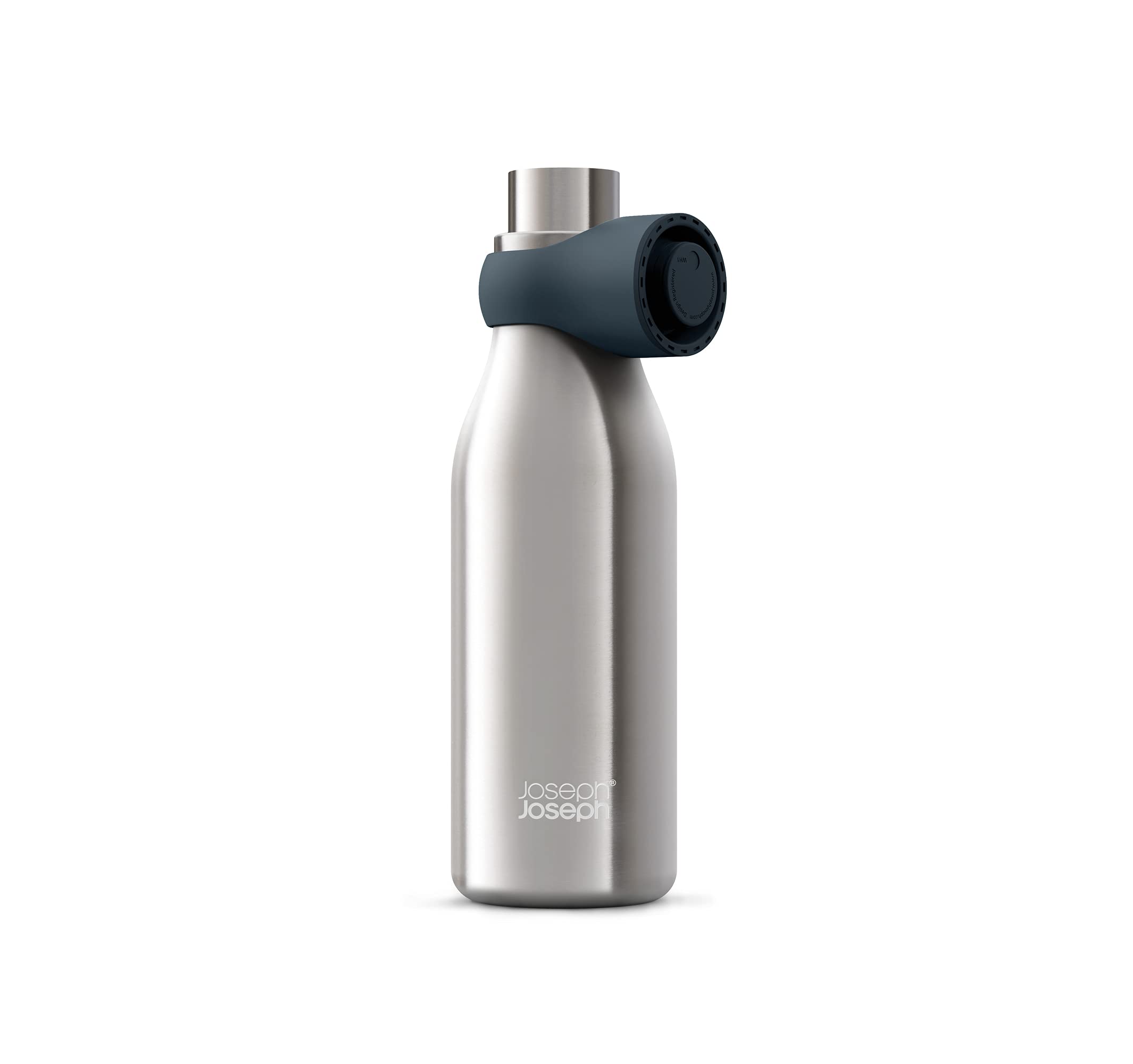 Joseph Joseph Loop™ Vacuum Insulated Water Bottle 500 Ml (17 Fl. Oz) -  Brushed/Anthracite
