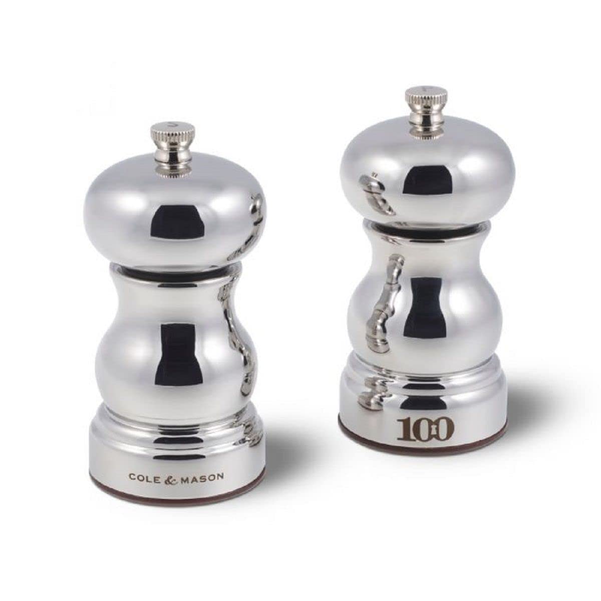 Cole & Mason Knightsbridge Salt & Pepper Mill Gift Set Stainless Steel 120mm