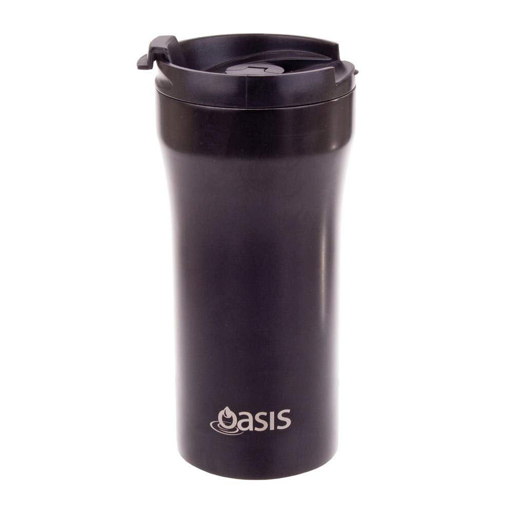 Oasis Insulated S/s Plunger Cup - Black (350ml)