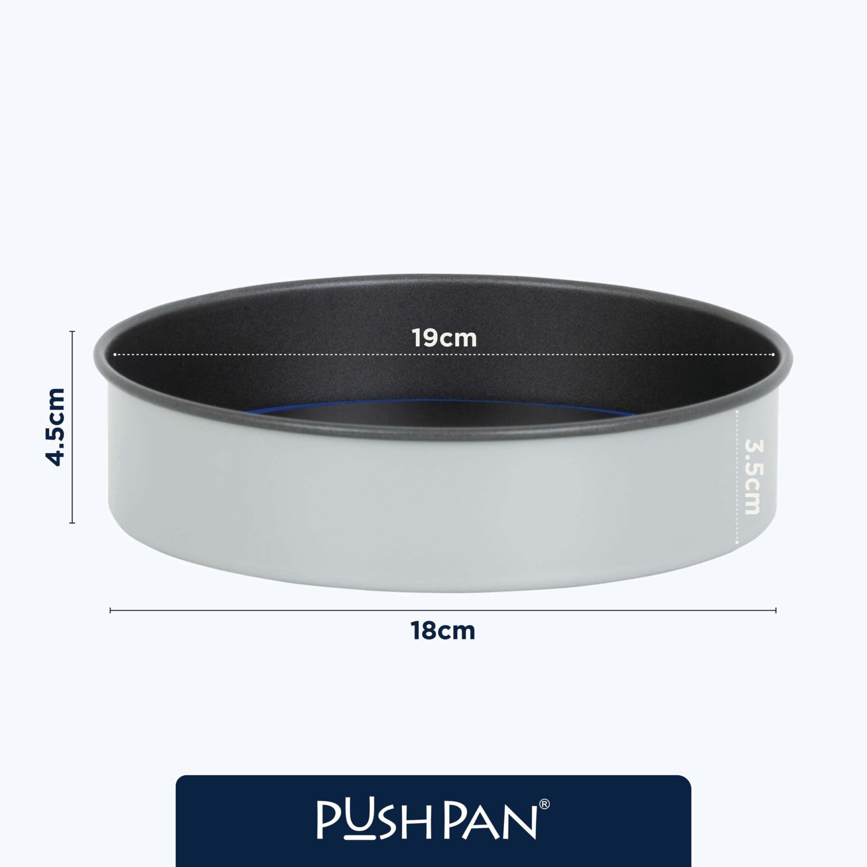 PushPan Shallow Round Cake Pan 18cm