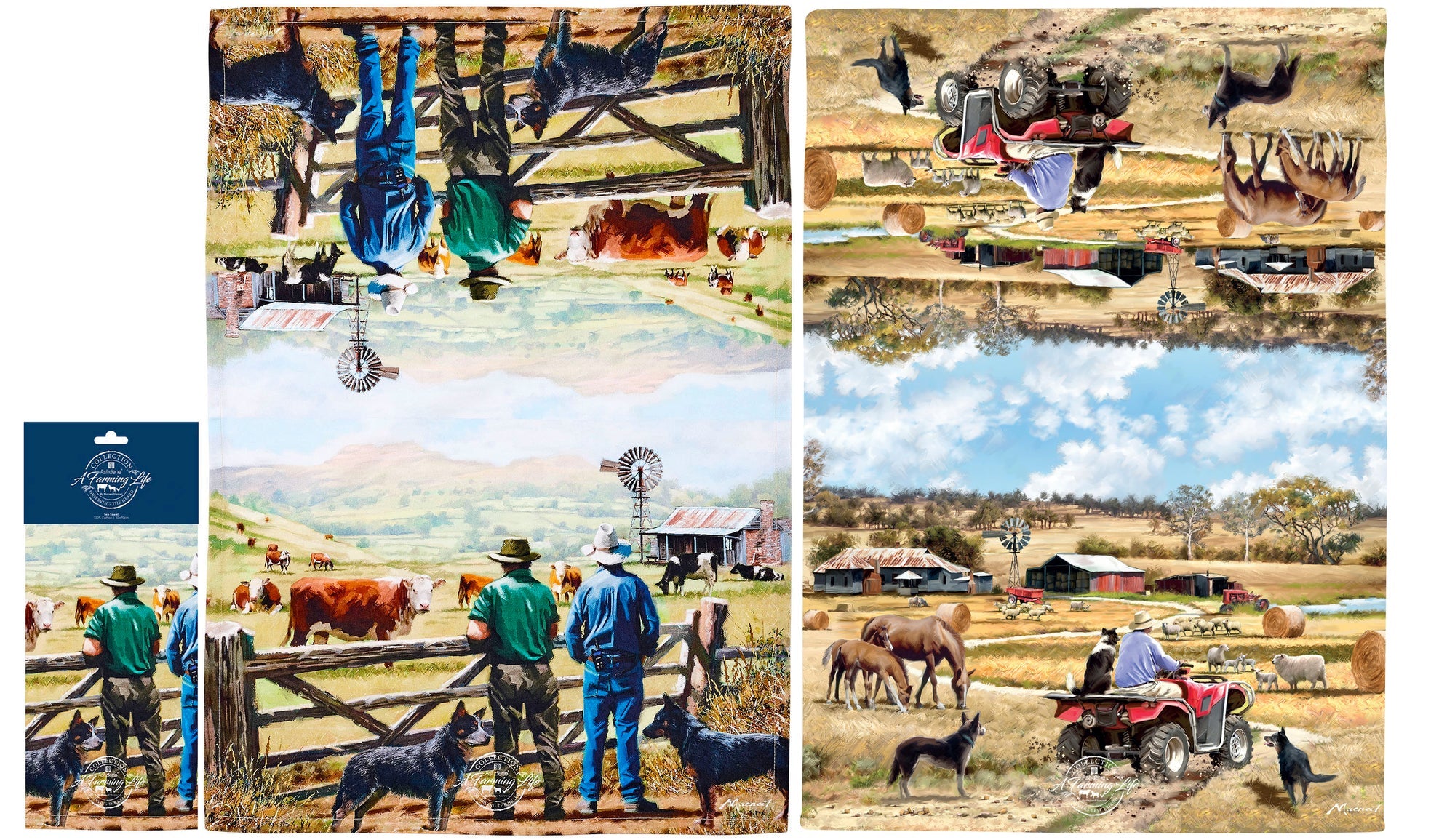 Ashdene A Farming Life Farmers Assorted 2pk Kitchen Towel