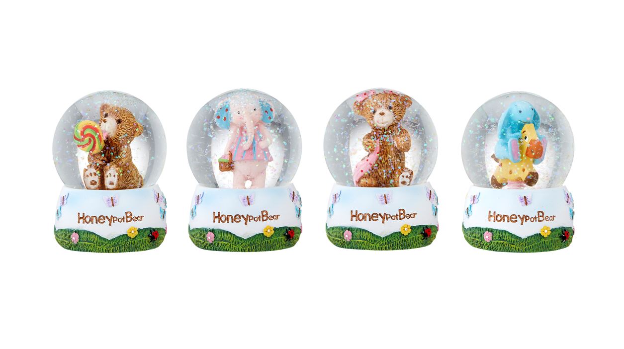 Ashdene Honey Pot Bear Small Snowglobe
