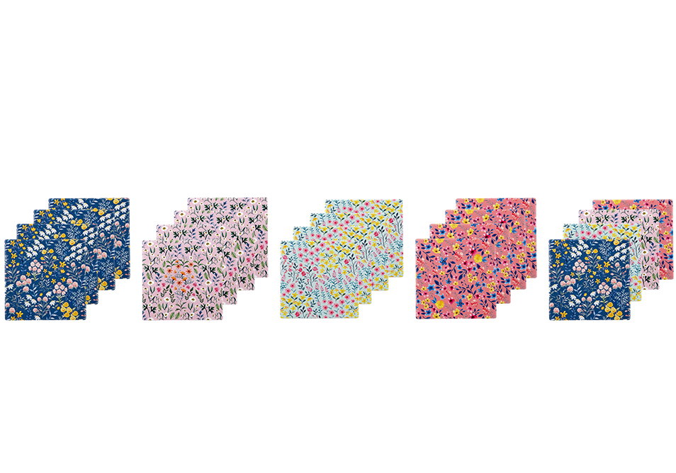 Ashdene Flowering Fields Ceramic 4pk Coaster