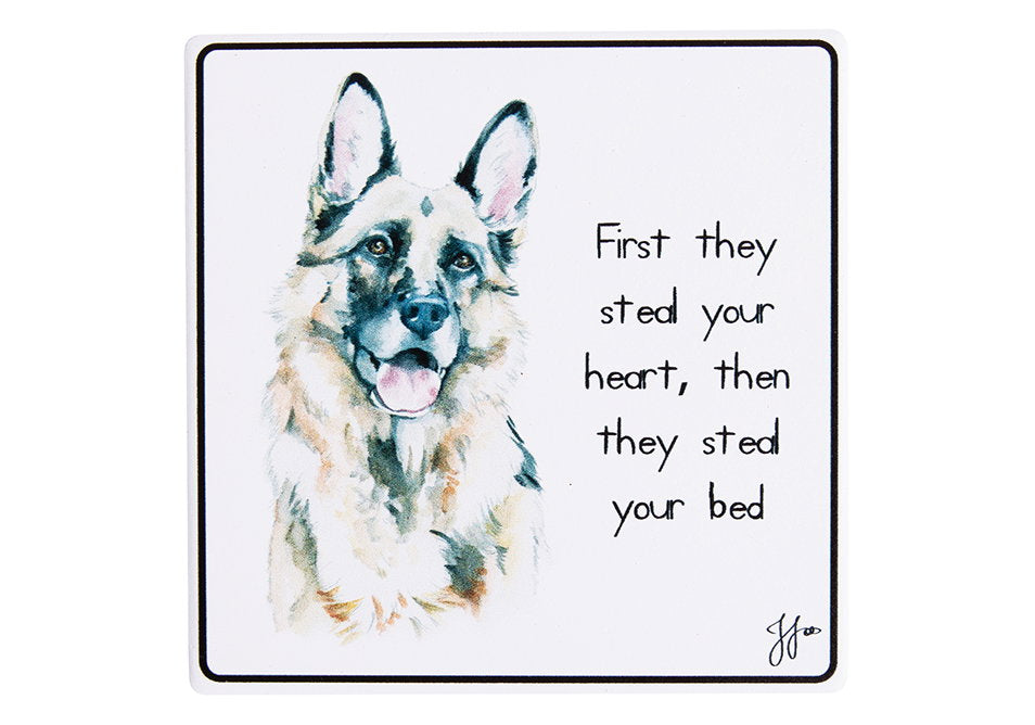 Ashdene Puppy Tales German Shepherd Ceramic Coaster