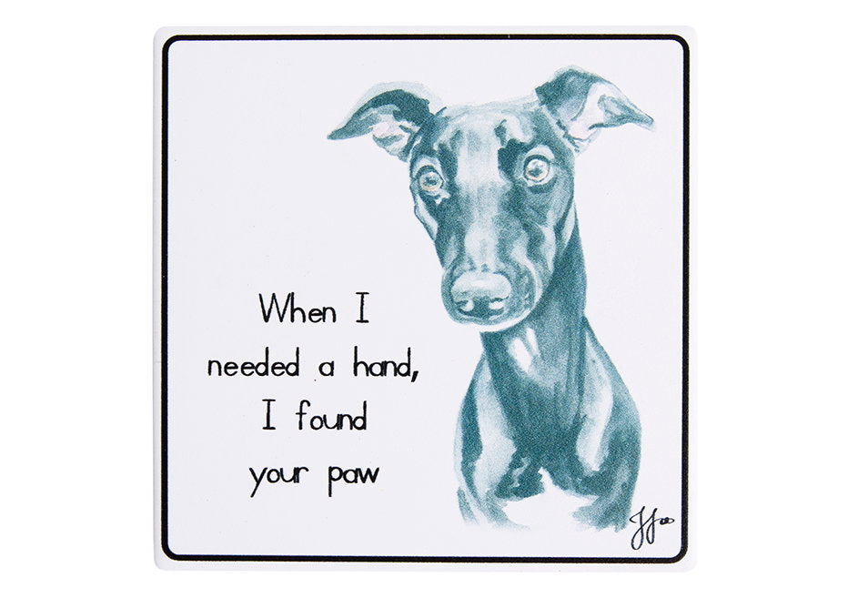 Ashdene Puppy Tales Whippet Ceramic Coaster