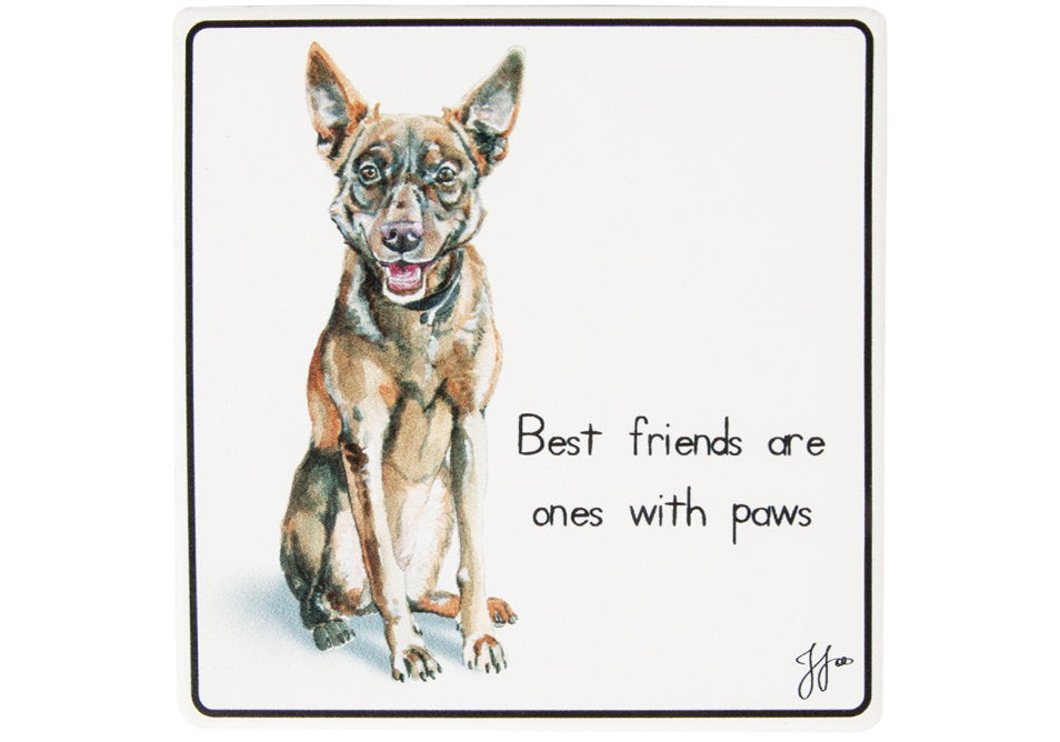 Ashdene Puppy Tales Kelpie Ceramic Coaster