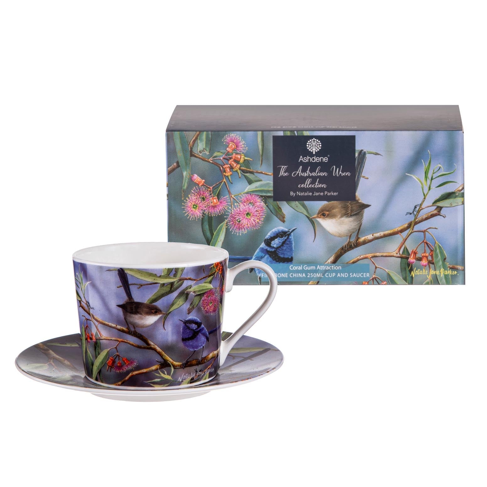 Ashdene Australian Wren Coral Gum Attraction Cup & Saucer