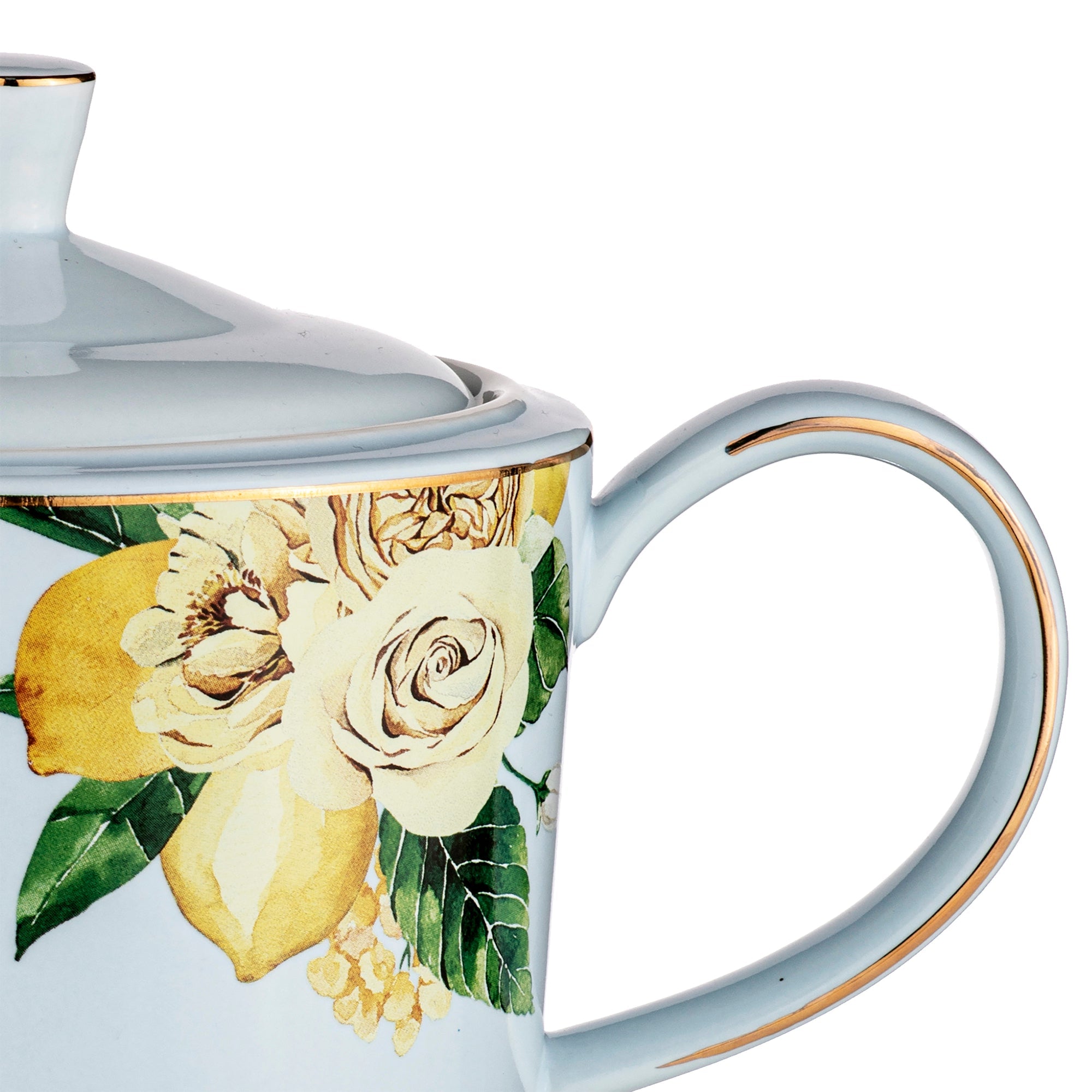 Ashdene Citrus Blooms Teapot & 2 Teacup Set