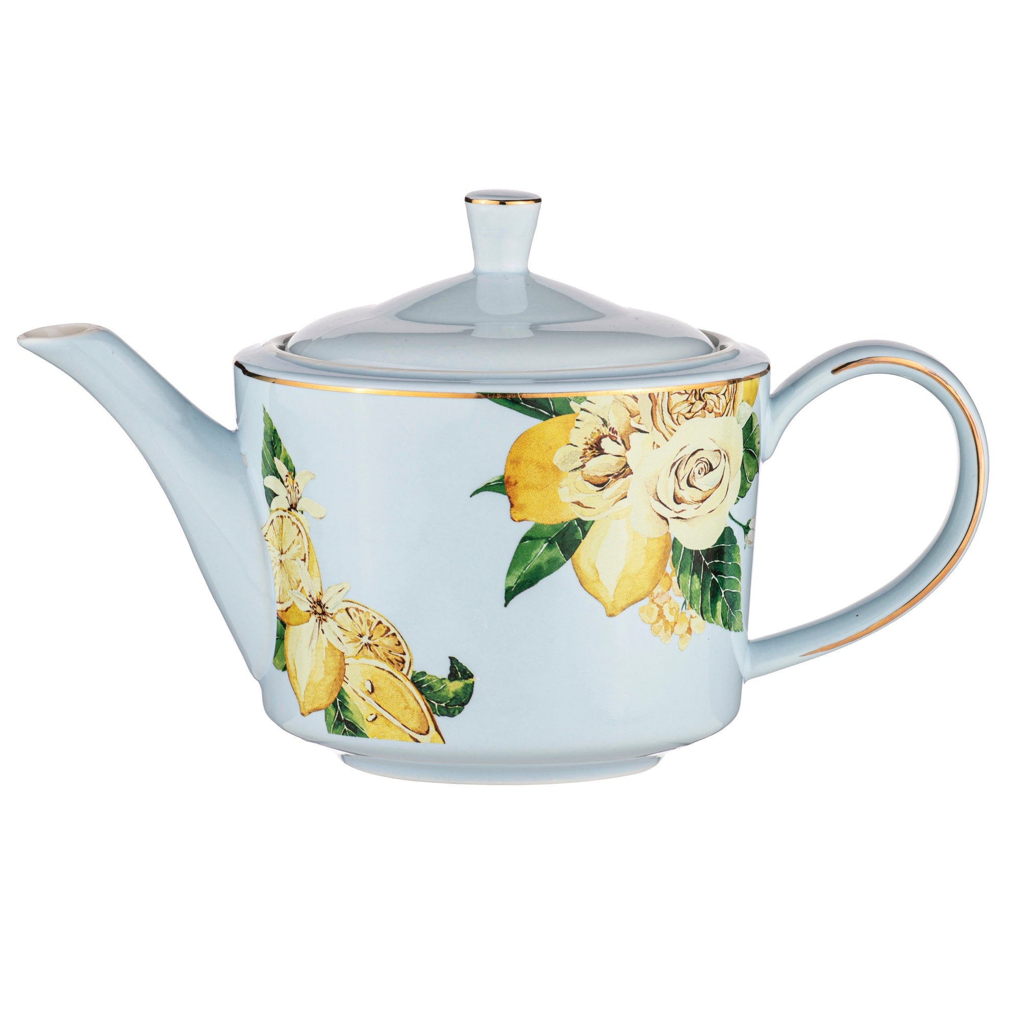 Ashdene Citrus Blooms Teapot & 2 Teacup Set