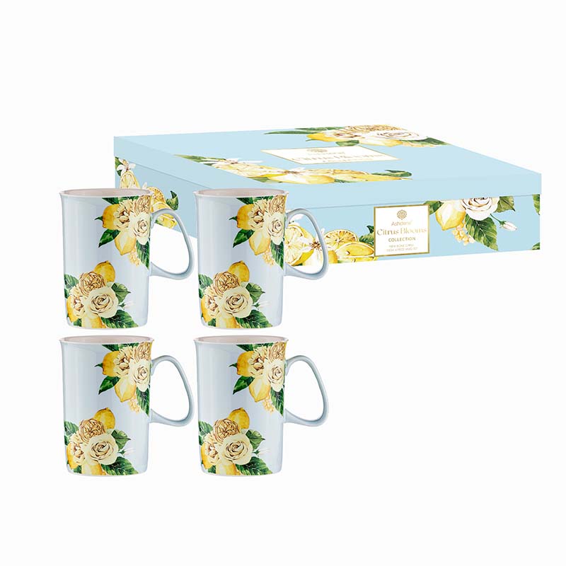 Ashdene Citrus Blooms Can 4pce Mug Set