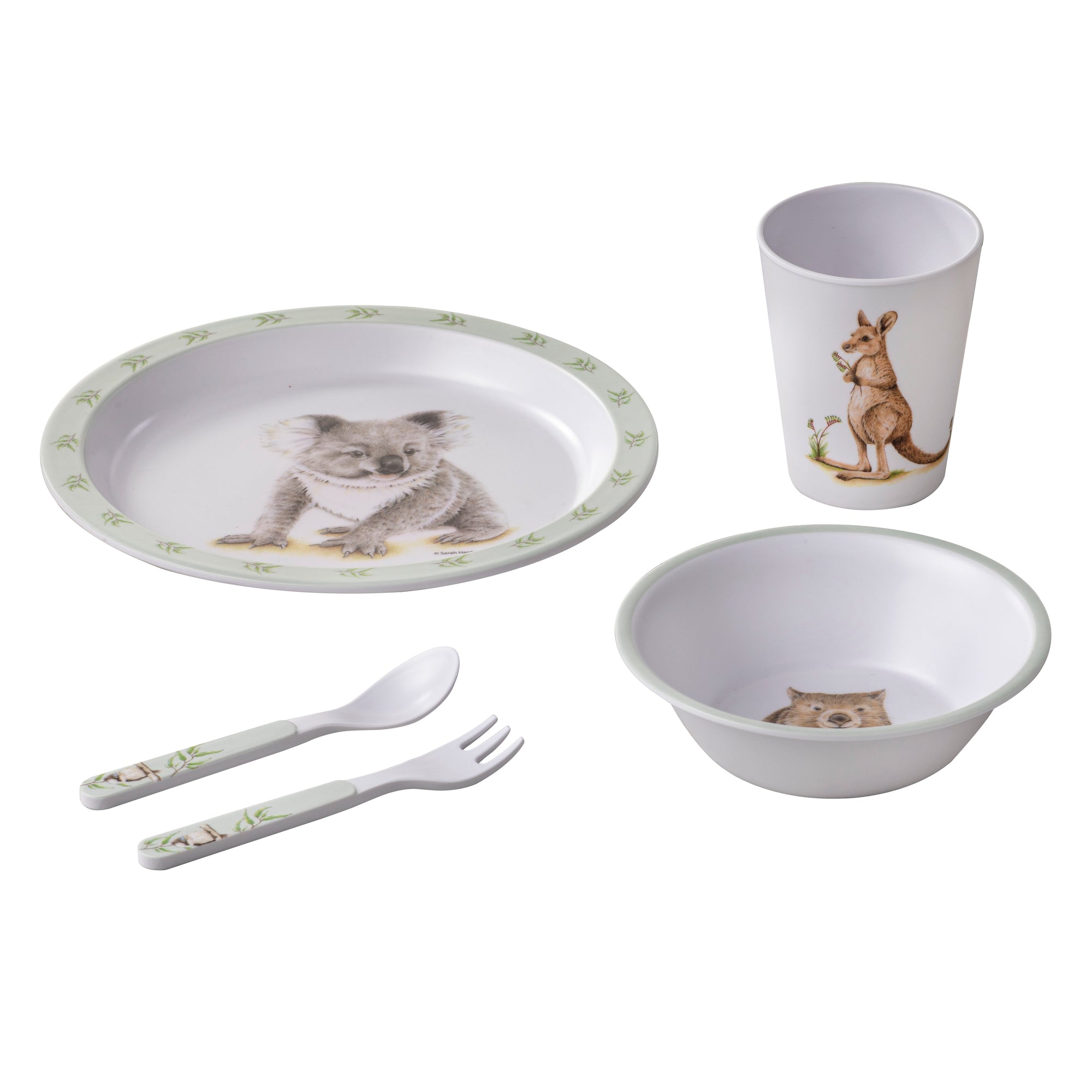 Ashdene Bush Buddies 5 Piece Kids Dinner Set