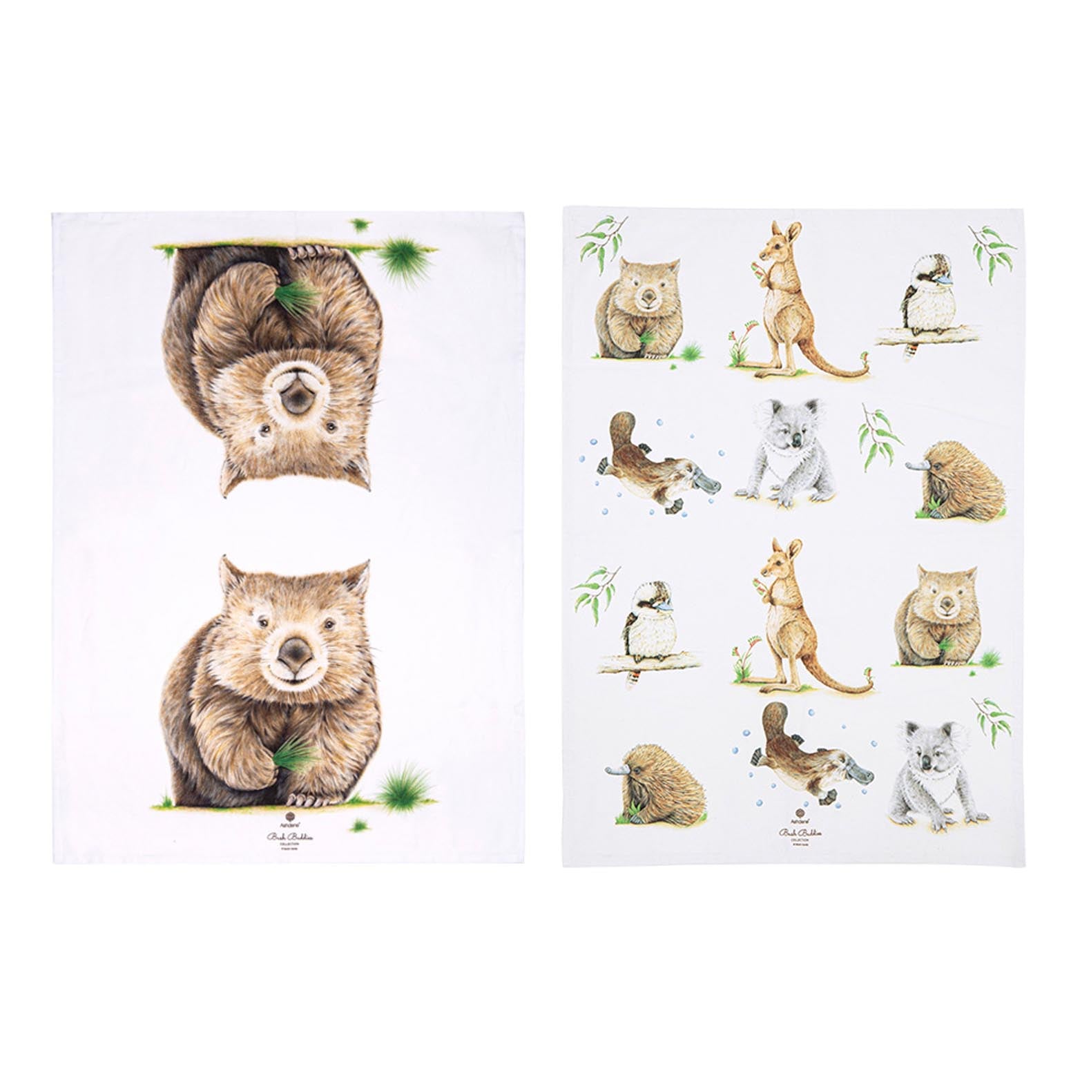 Ashdene Bush Buddies Wombat 2pk Kitchen Towel
