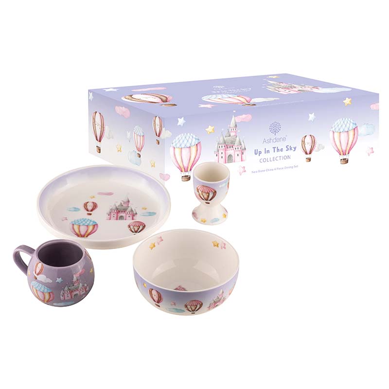 Ashdene Up In The Sky Ceramic 4 Piece Kids Set