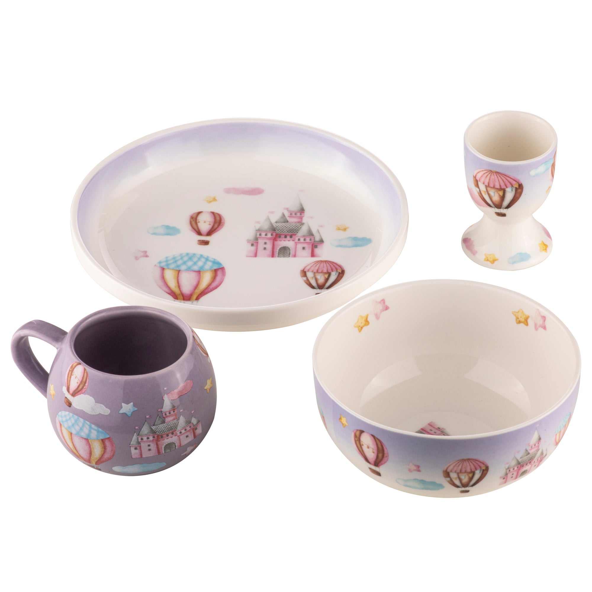Ashdene Up In The Sky Ceramic 4 Piece Kids Set