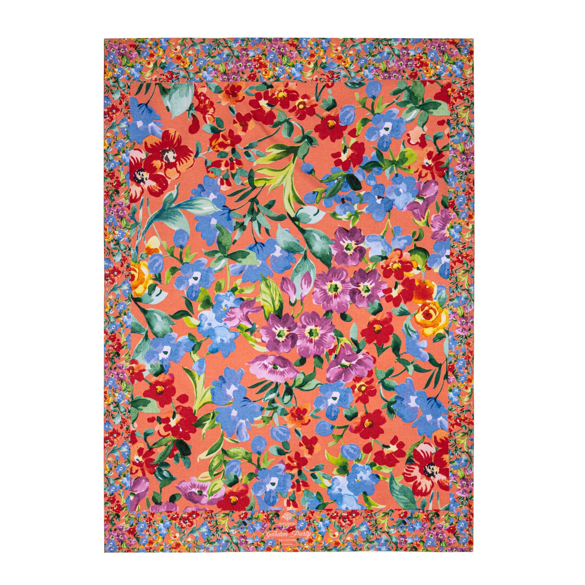 Ashdene Garden Party Coral Kitchen Towel