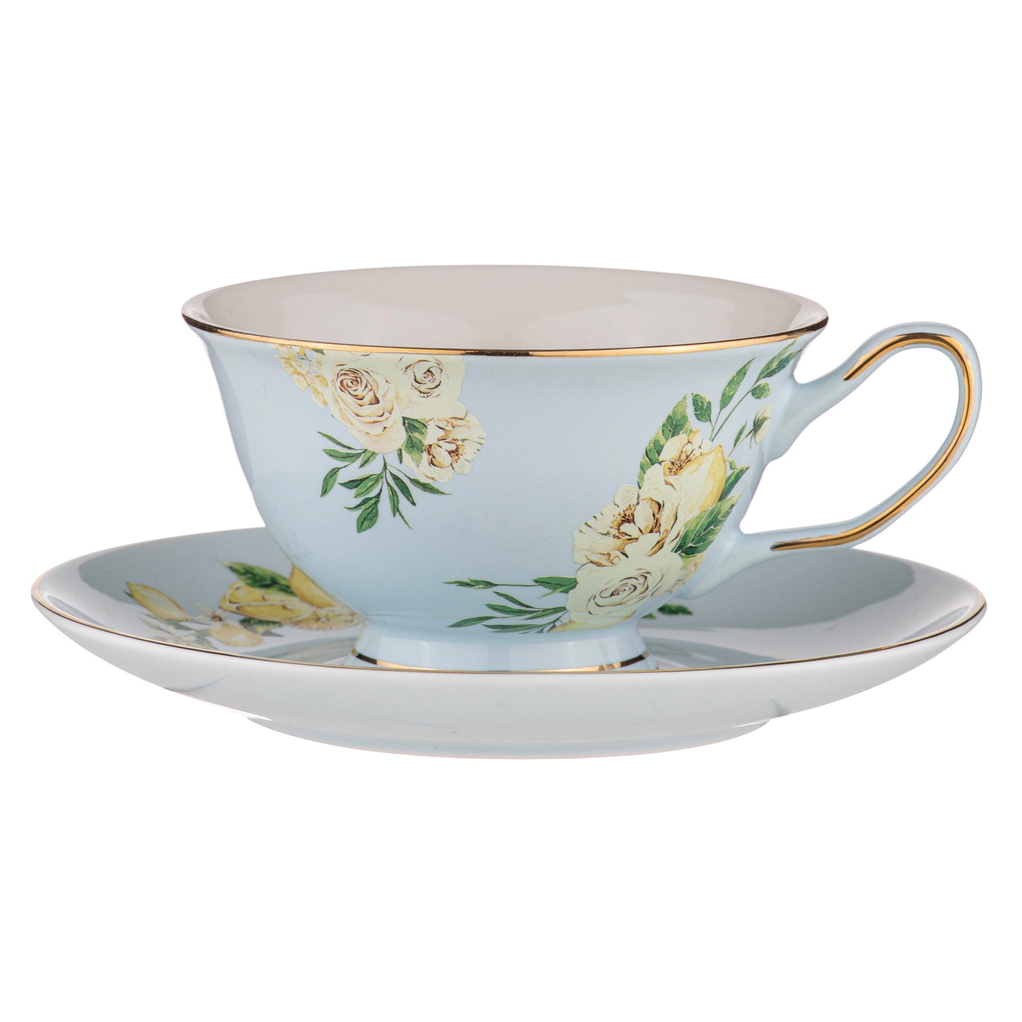 Ashdene Citrus Blooms Teapot & 2 Teacup Set