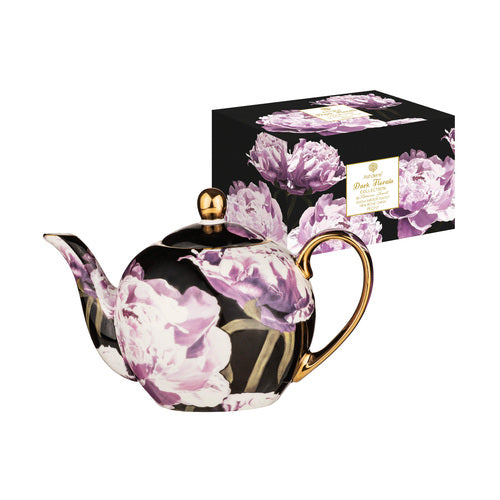 Ashdene Dark Florals Peony 1000ml Infuser Teapot
