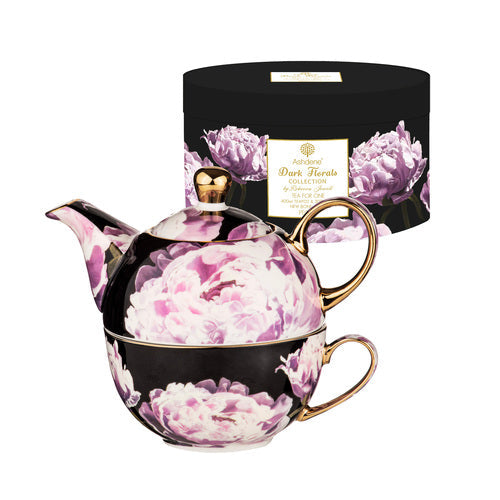 Ashdene Dark Florals Peony Tea For One
