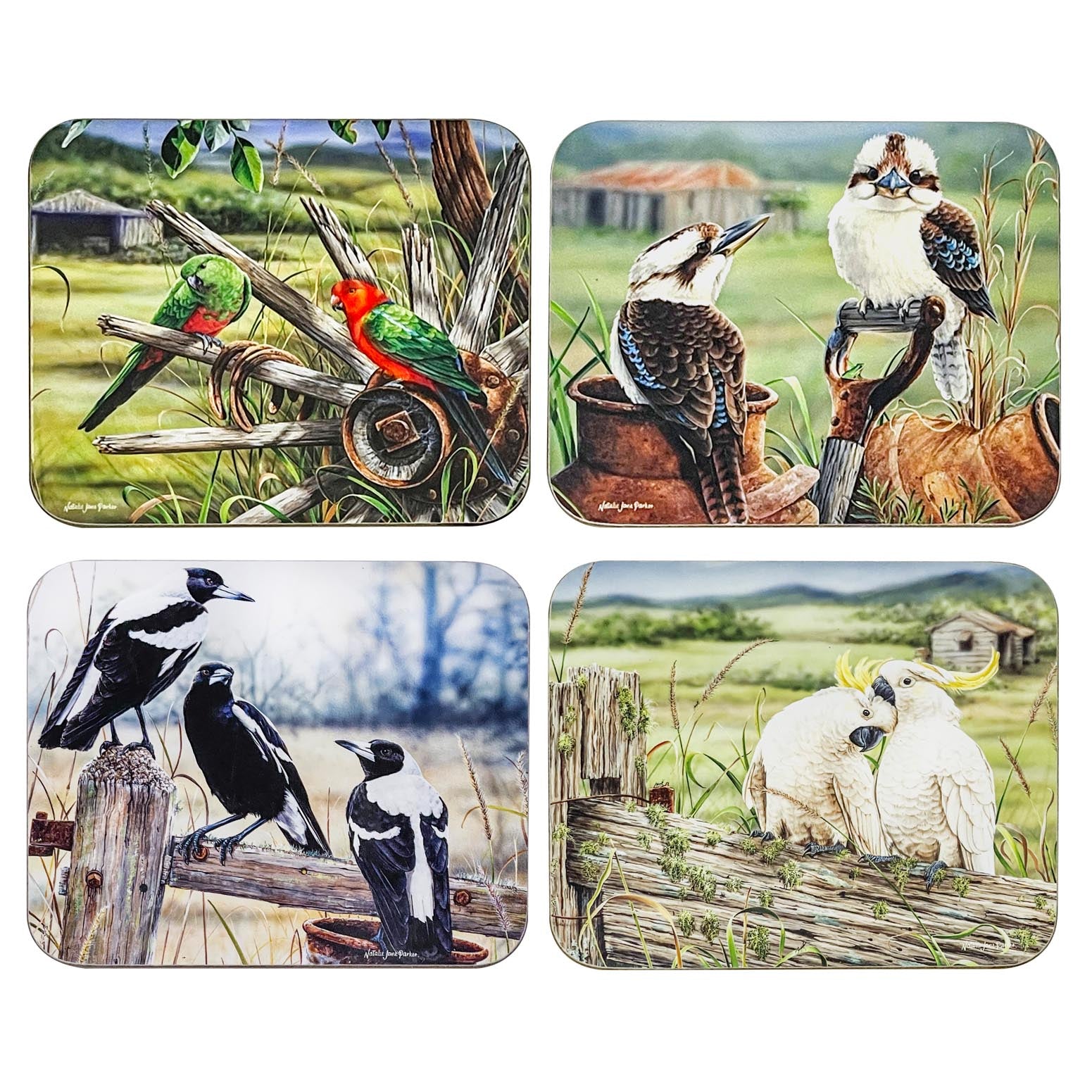 Ashdene A Country Life Assorted 4pk Coaster