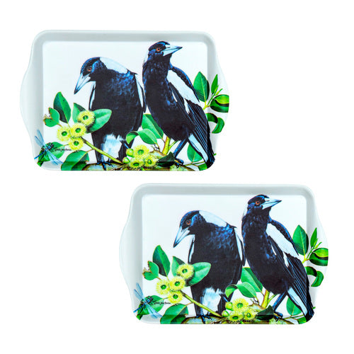 Ashdene Australian Birds Magpies 2pk Scatter Tray