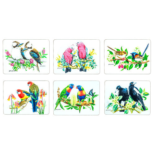 Ashdene Australian Birds Assorted 6pk Placemat