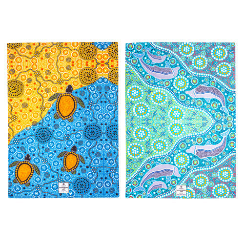 Ashdene Maarakool Art Water Assorted 2pk Kitchen Towel