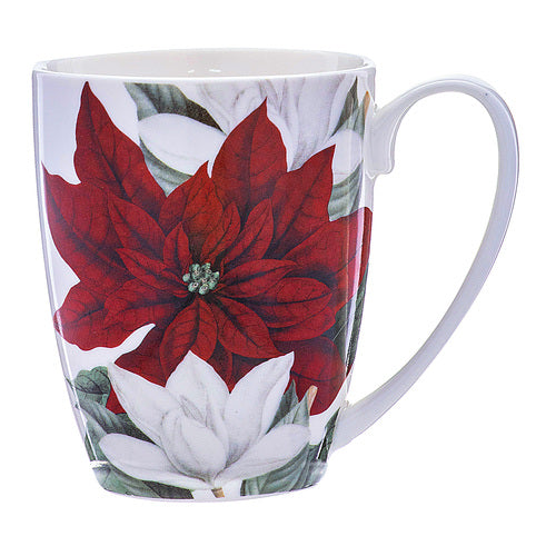 Ashdene Poinsettia Blooming White Mug