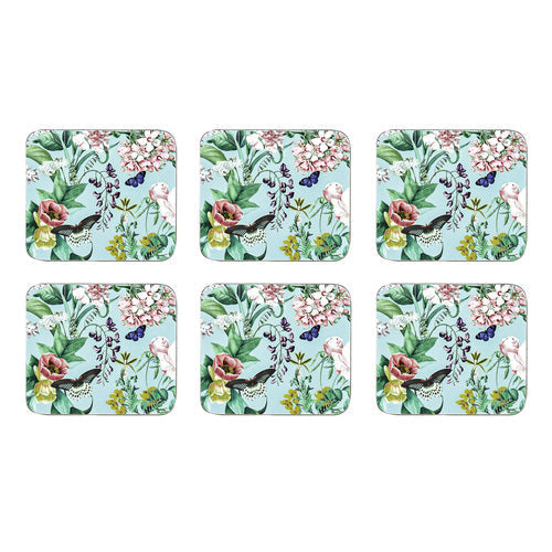 Ashdene Romantic Garden 6pk Coaster