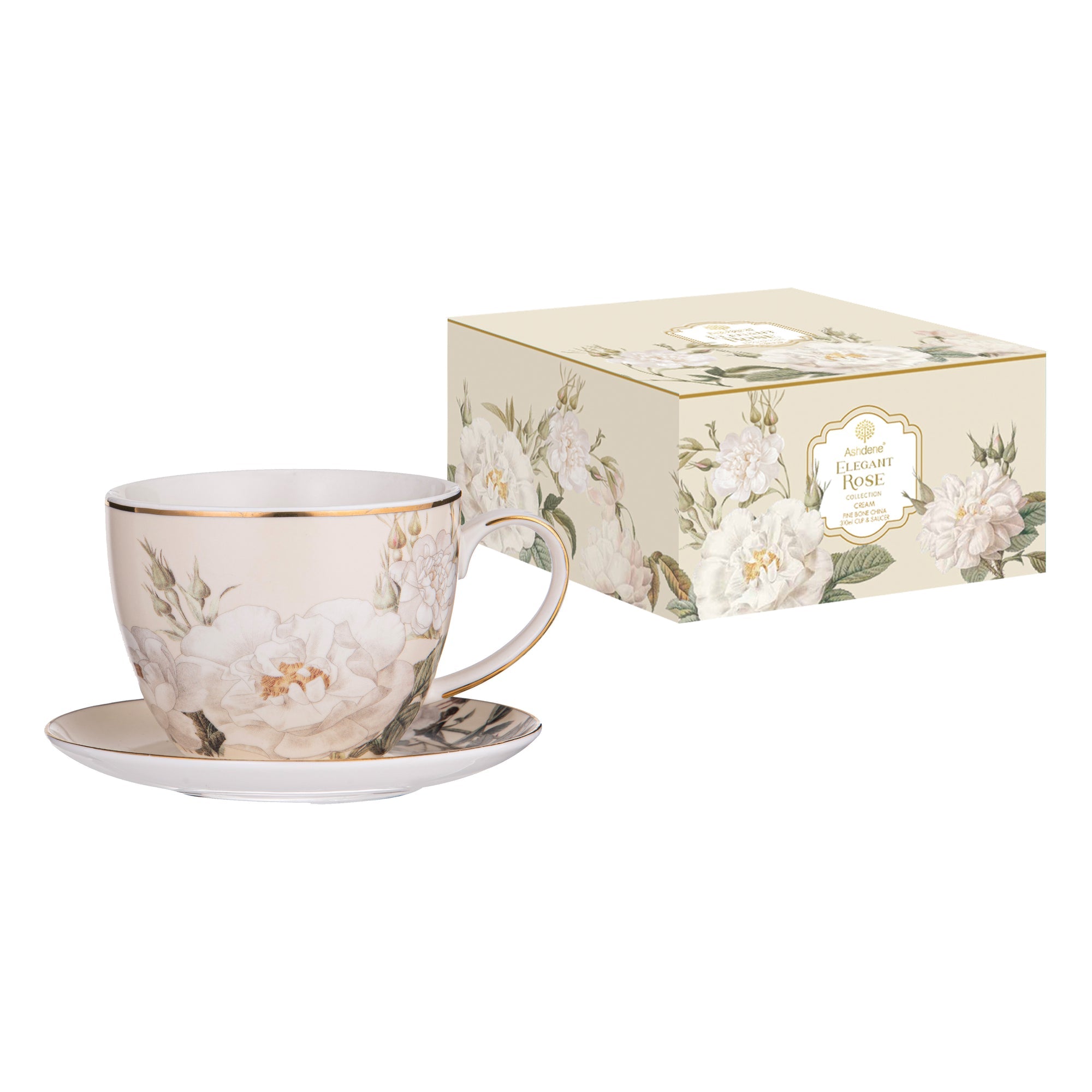 Ashdene Elegant Rose Cream Cup & Saucer