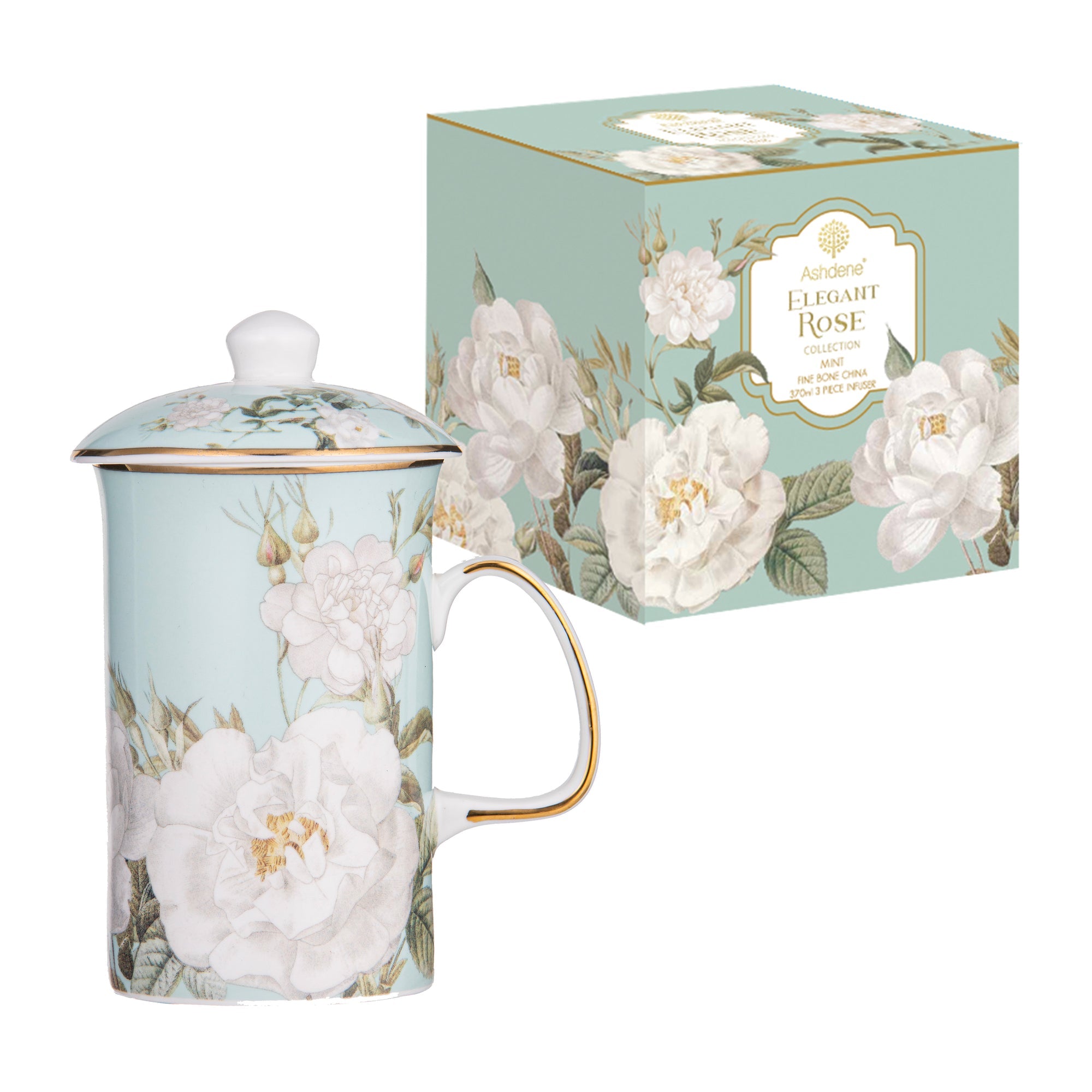 Ashdene Elegant Rose Mint 3 Piece Infuser