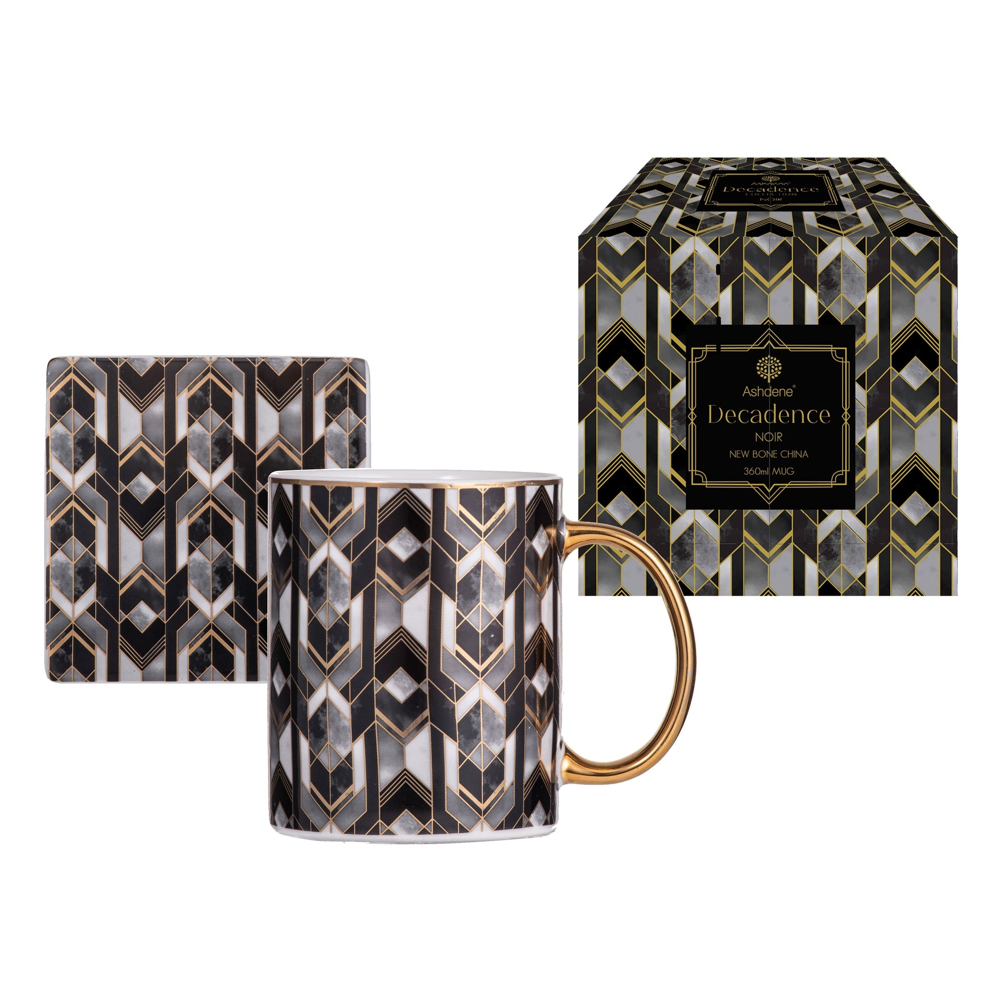 Ashdene Decadence Noir Mug & Coaster Set