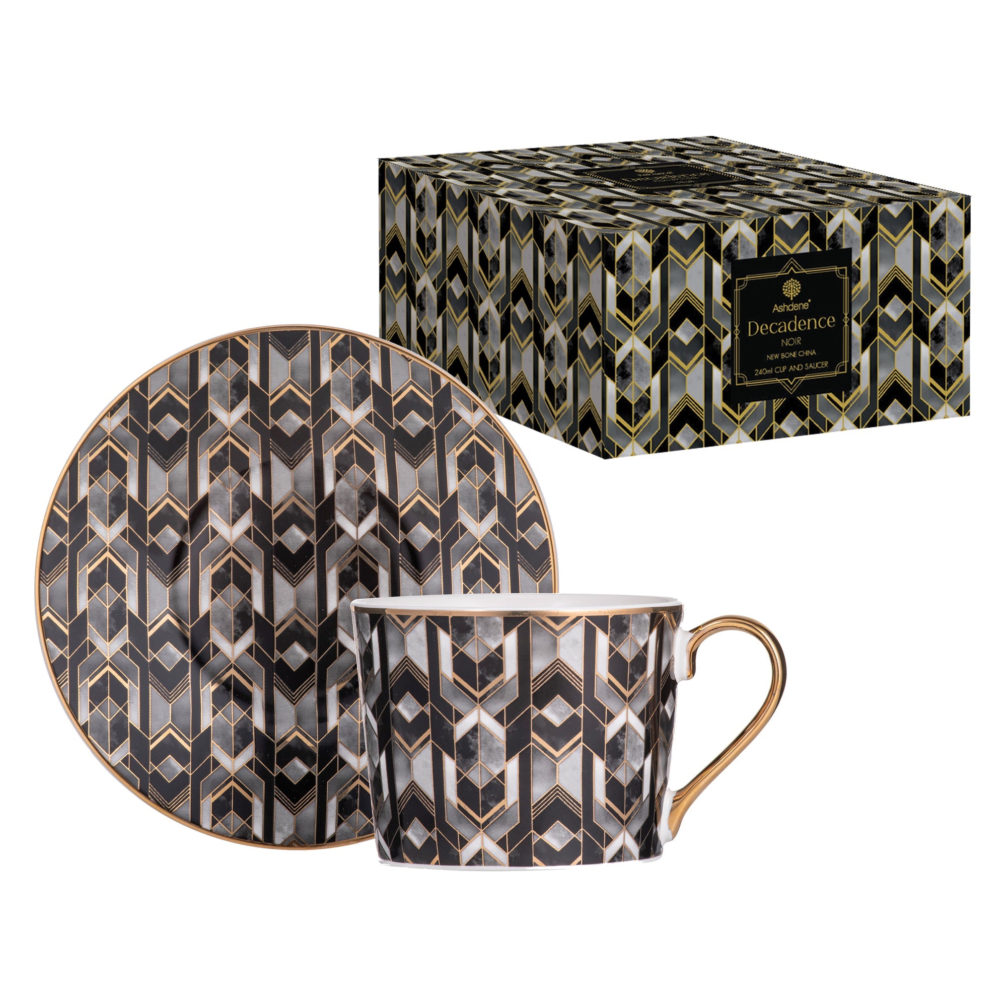 Ashdene Decadence Noir Cup & Saucer