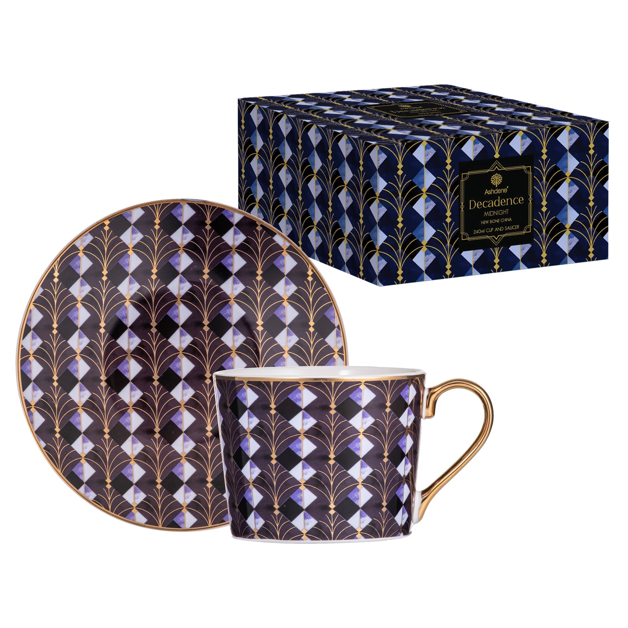 Ashdene Decadence Midnight Cup & Saucer