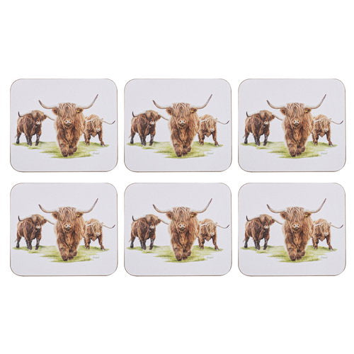 Ashdene Highland Herd 6pk Coaster