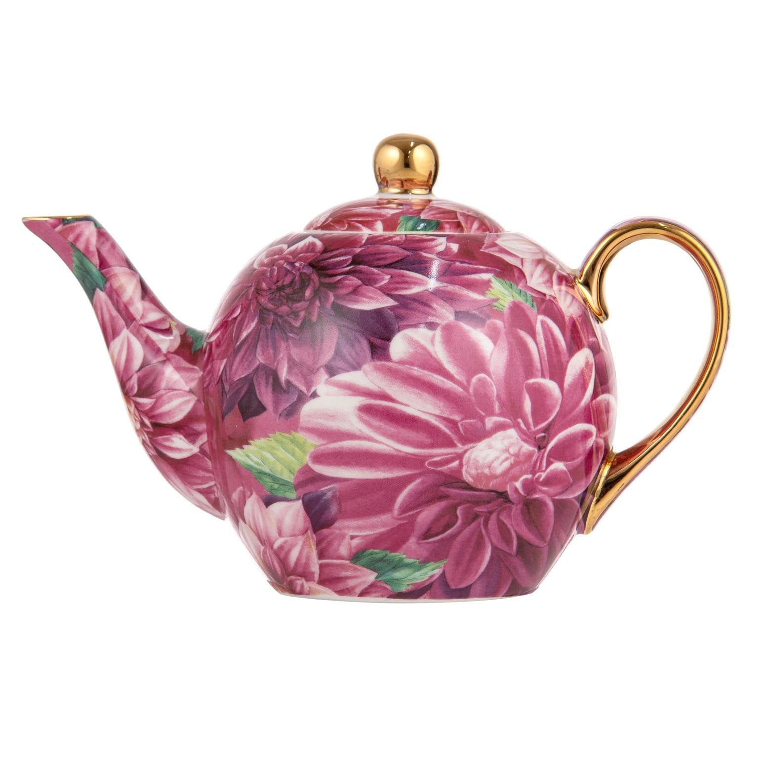 Ashdene Bold Blooms Pink Dahlia Teapot