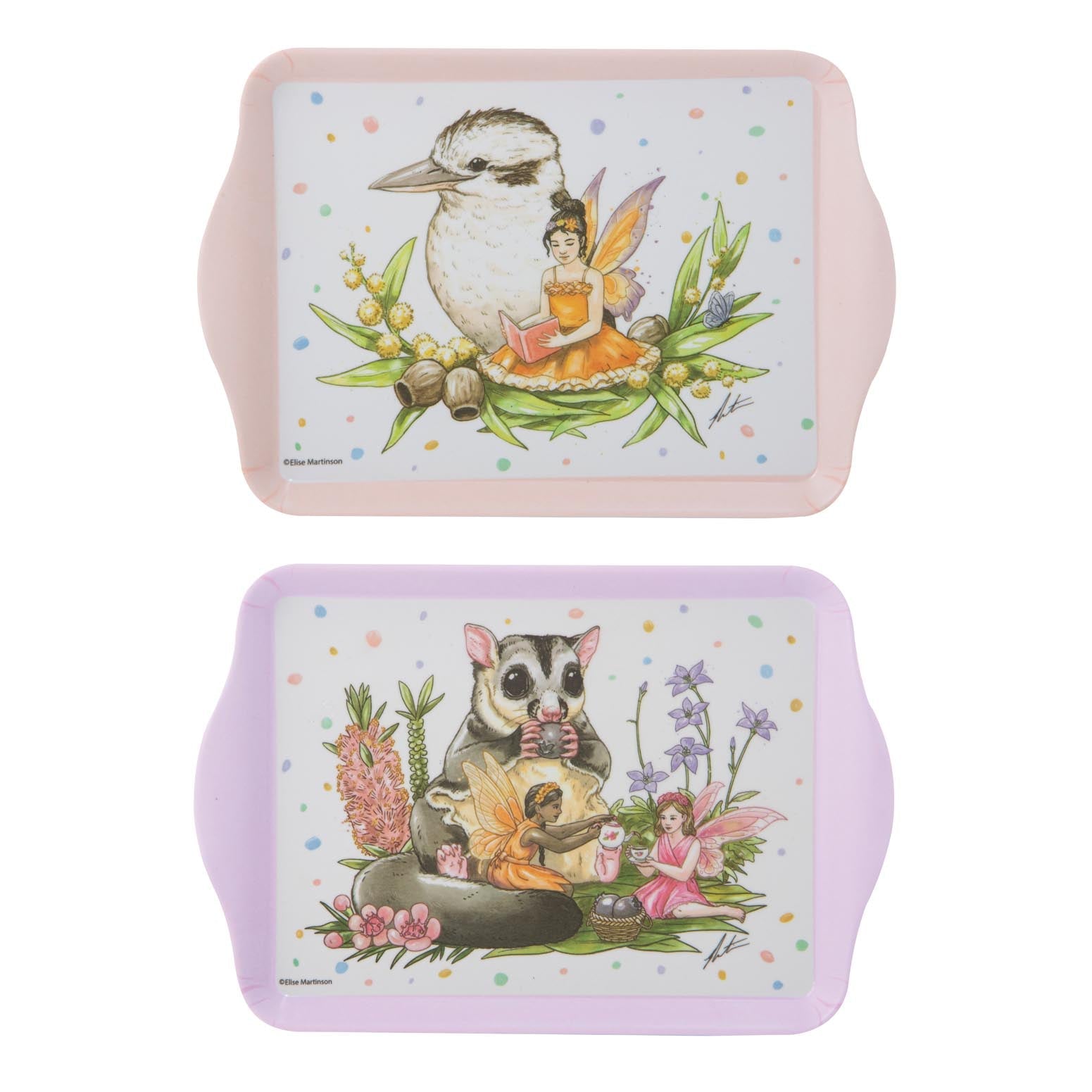 Ashdene Aussie Fairies Sugar Glider & Kookaburra 2pk Scatter Tray