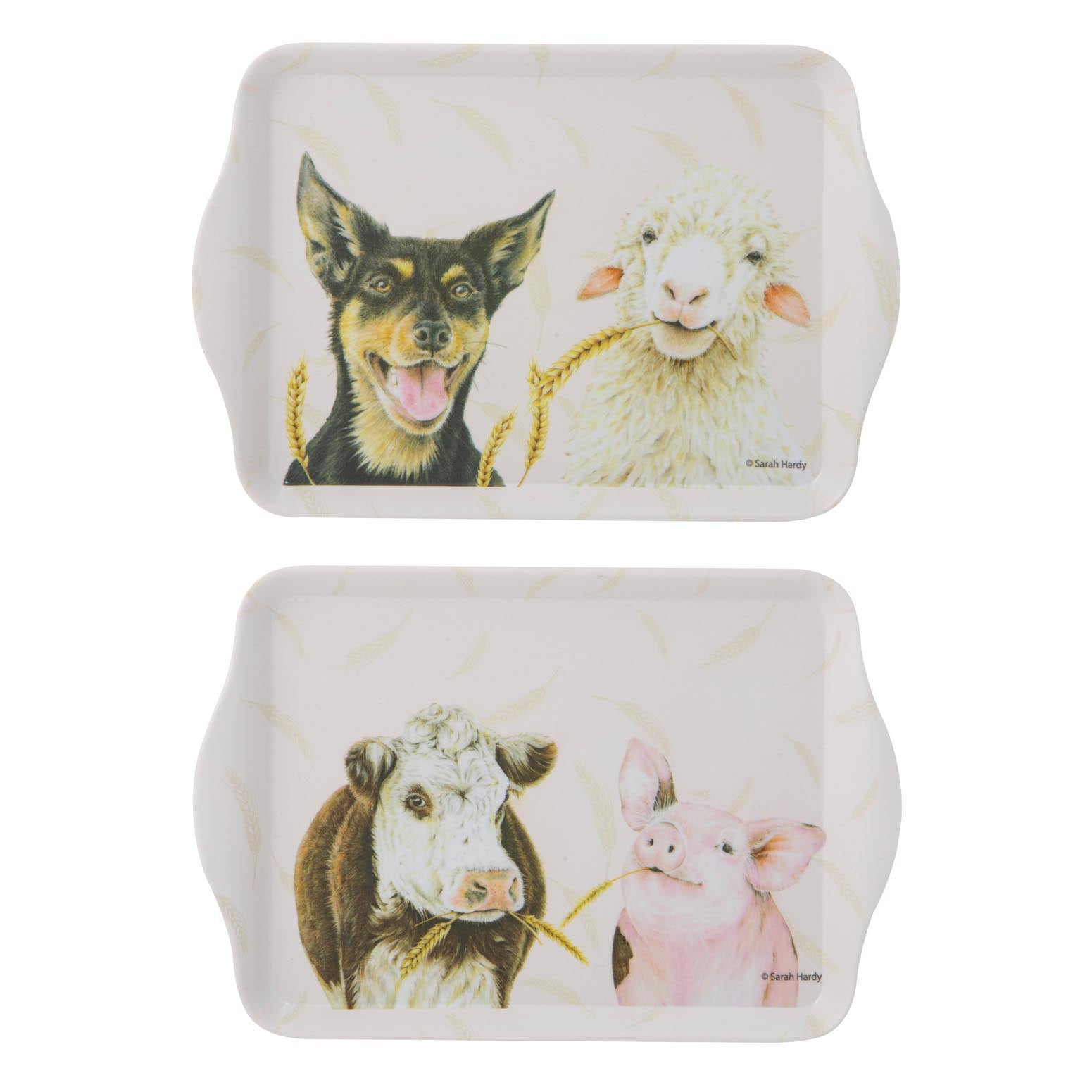 Ashdene Farmyard Faces 2pk Scatter Tray